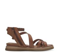 Tamaris Damen Sandaletten, Frauen Sandalen,Leichter Absatz,Sommerschuhe,Freizeitschuhe,offene Schuhe,Strandschuhe,elegant,Cognac,40 EU