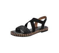 Tamaris Riemchensandale 39778824-40 Herren Leder/Lederimitat/Textil, bestickte Sohle Schwarz Gr. 40