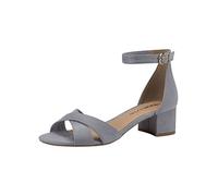 Tamaris Damen Sandaletten, Frauen Sandalen,Riemchensandalen,elegant,Leichter Absatz,Sommerschuhe,Freizeitschuhe,Strandschuhe,Light Blue,36 EU