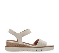 Sandalette TAMARIS Gr. 41, beige (creme, kombiniert) Damen Schuhe Sandaletten Sommerschuh, Sandale, Keilabsatz, mit praktischem Klettverschluss (60731457-41)