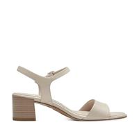 Tamaris Damen Sandaletten, Frauen Sandalen,Riemchensandalen,Leichter Absatz,Sommerschuhe,Freizeitschuhe,offene Schuhe,Ivory,41 EU