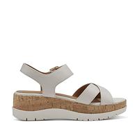 Tamaris Damen Sandaletten, Frauen Sandalen,Sommersandalen,bequem,flach,Sommerschuhe,Freizeitschuhe,offene Schuhe,Strandschuhe,Ivory,39 EU