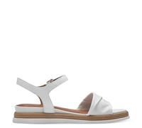 Tamaris Damen Sandaletten, Frauen Sandalen,Sommersandalen,bequem,flach,Sommerschuhe,Freizeitschuhe,offene Schuhe,Strandschuhe,White,42 EU