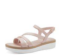 Tamaris Damen Sandaletten, Frauen Sandalen,Sommersandalen,bequem,flach,Sommerschuhe,Freizeitschuhe,offene Schuhe,Strandschuhe,Powder,39 EU