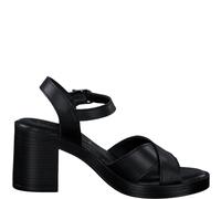 Tamaris Damen Sandaletten, Frauen Sandalen,Sommersandalen,bequem,flach,Sommerschuhe,Freizeitschuhe,offene Schuhe,Strandschuhe,Black,37 EU