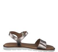 Tamaris Damen Sandaletten, Frauen Sandalen,Sommersandalen,bequem,flach,Sommerschuhe,Freizeitschuhe,offene Schuhe,Strandschuhe,Pewter,38 EU