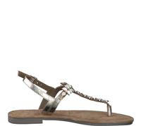 Tamaris Damen Sandaletten, Frauen Sandalen,Strandschuhe,Sommersandalen,bequem,flach,Sommerschuhe,Freizeitschuhe,Light Gold,37 EU