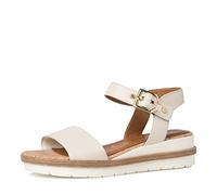 Tamaris Damen Sandaletten, Frauen Sandalen,TOUCHit-Fußbett,Freizeitschuhe,offene Schuhe,Strandschuhe,Sommersandalen,bequem,flach,Ivory,38 EU