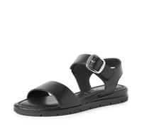 Tamaris Damen Sandaletten, Frauen Sandalen,TOUCHit-Fußbett,Heart and Sole,Lifestyle,modisch,klassisch,Nieten,Schleifen,Black Leather,37 EU