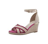 Tamaris Damen Sandaletten, Frauen Sandalen,TOUCHit-Fußbett,Leichter Absatz,Freizeitschuhe,offene Schuhe,Strandschuhe,elegant,Raspberry,38 EU