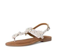 Tamaris Damen Klassische Ballerinas, Frauen Flats,Comfort Lining,TOUCHit-Fußbett,Slip-ons,klassisch elegant,Ballerinen,White,37 EU