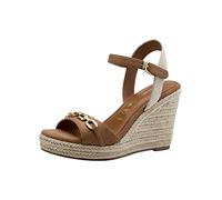 Tamaris Damen Sandaletten, Frauen Sandalen,TOUCHit-Fußbett,offene Schuhe,Strandschuhe,high Heels,Stilettos,offene Absatzschuhe,Camel,38 EU