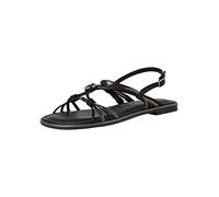 Tamaris Damen Sandaletten, Frauen Sandalen,TOUCHit-Fußbett,offene Schuhe,Strandschuhe,Sommersandalen,bequem,flach,Black Comb,38 EU