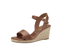 Tamaris Damen Sandaletten, Frauen Sandalen,TOUCHit-Fußbett,Sommerschuhe,Freizeitschuhe,offene Schuhe,Strandschuhe,elegant,Cognac,41 EU