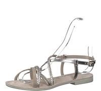 Tamaris Damen Sandaletten, Frauen Sandalen,TOUCHit-Fußbett,Sommerschuhe,Freizeitschuhe,offene Schuhe,Strandschuhe,Sommersandalen,Gold,38 EU