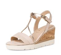 Tamaris Damen Sandaletten, Frauen Sandalen,TOUCHit-Fußbett,Strandschuhe,high Heels,Stilettos,offene Absatzschuhe,BEIGE Comb,39 EU