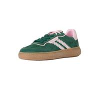 Plateausneaker TAMARIS, Damen, Gr. 42, grün (grün kombiniert), Lederimitat, Veloursleder, unifarben mit Farbeinsatz, Schuhe, Freizeitschuh, Halbschuh, Schnürschuh mit Kontrastbesatz (37400929-42) grün