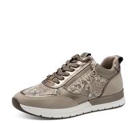 Tamaris Damen Low 1-23732-41 Sneaker, Taupe/Snake, 37 EU