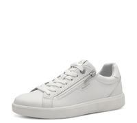 Tamaris Sneaker 1-23709-44 100 Damen Low Top Frauen Leder M2370944 Weiss, Schuhgröße:38 EU