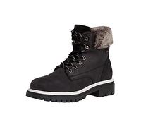 Tamaris Damen Schnürstiefel gefüttert Blockabsatz Winter; BLACK/FUR/schwarz; 40 EU