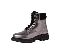 Tamaris Damen Schnürstiefel gefüttert Leder Blockabsatz Winter; PEWTER/metallic; 40 EU
