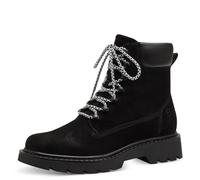 Tamaris Damen Schnürstiefel Leder; BLACK/schwarz; 36 EU