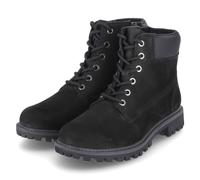 Tamaris Damen Schnürstiefel Leder; BLACK UNI/schwarz; 36 EU