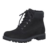 Tamaris Damen Schnürstiefel Leder; BLACK UNI/schwarz; 39 EU