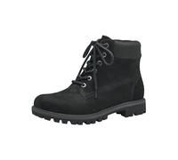 Tamaris Damen Schnürstiefel Leder; BLACK UNI/schwarz; 40 EU