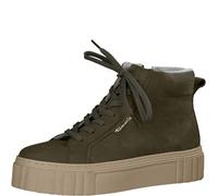 Sneaker TAMARIS Gr. 38, grün (olivgrün) Damen Schuhe Plateaustiefeletten mit gepolstertem Schaftrand (59661914-38)