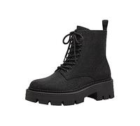 Tamaris Damen Schnürstiefel Textil Vegan; BLACK GLAM/schwarz; 37 EU