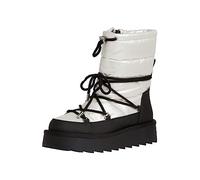 Tamaris Damen Schnürstiefel Vegan Winter gefüttert; BLACK/WHITE/schwarz; 38 EU