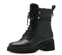 Tamaris Damen Schnürstiefeletten, Frauen Stiefeletten,DUOtex,TOUCHit-Fußbett,wasserabweisend,warm gefüttert,gefüttert,Stiefel,Black,39 EU