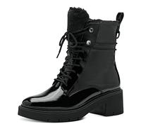 Tamaris Damen Schnürstiefeletten, Frauen Stiefeletten,DUOtex,TOUCHit-Fußbett,wasserabweisend,warm gefüttert,Black PATENT,36 EU