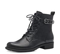 Tamaris Damen Schnürstiefeletten, Frauen Stiefeletten,Kurzstiefel,uebergangsschuhe,uebergangsstiefel,schnürboots,Boots,Stiefel,Black,37 EU