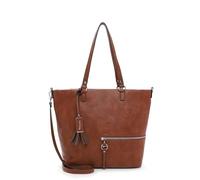 Tamaris Damen Schultertasche Handtasche Shopper Nele aus Kunstleder in Weiß mit Reißverschluss.