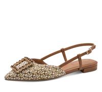 Tamaris Damen Sling Pump mit Blockabsatz, beige, 37 EU
