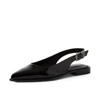 Tamaris Damen Sling Pump flach Leder, schwarz, 40 EU
