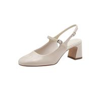 Tamaris Damen Sling Pump mit Blockabsatz, beige, 39 EU