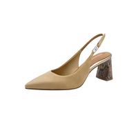 Tamaris Damen Sling Pump mit Blockabsatz Leder, beige, 37 EU