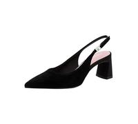 Tamaris Damen Sling Pump mit Blockabsatz Leder, schwarz, 38 EU
