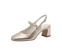 Tamaris Damen Sling Pump mit Blockabsatz, metallic, 41 EU