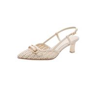 Tamaris Damen Sling Pump mit Stilettoabsatz, beige, 38 EU