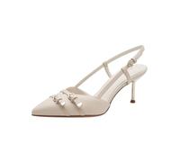 Tamaris Damen Sling Pump mit Stilettoabsatz, beige, 38 EU