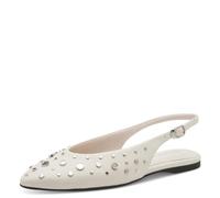 Ballerina TAMARIS "Tamaris Ballerinas Lederimitat", Damen, Gr. 40, weiß, Lederimitat, Schuhe Ballerina (19668310-40) weiß
