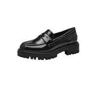 Tamaris Damen Slipper Blockabsatz Vegan; Black PATENT, EU 37