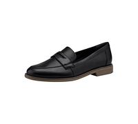 Tamaris Damen Slipper, Frauen Slip On,College Schuhe,Businessschuhe,Anzugschuhe,Office,büro,Freizeit,Slipper,Mokassins,Black Leather,38 EU