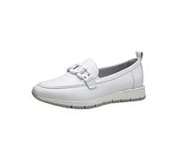 Tamaris Damen Slipper, Frauen Slip On,Wechselfußbett,Slides,Schlupfschuhe,schluepfschuhe,Loafer,College Schuhe,elegant,White Leather,40 EU