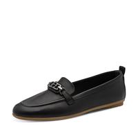 Tamaris Damen Slipper, Frauen Slipper, Mokassins,Lifestyle,klassisch,Nieten,Schleifen,Strass-Steine,schwarz,braun,Rose,blau,grau,Black,37 EU