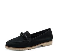 TAMARIS Damen-Leder-Slipper Dunkel-Blau blau42
